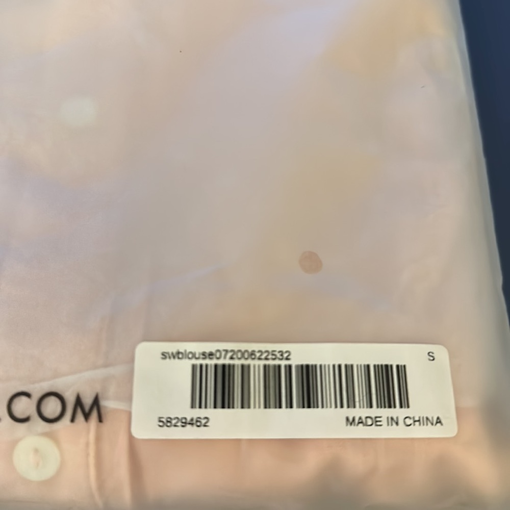 NWT SHEIN Long sleeve button down top- blush pink - Picture 3 of 3